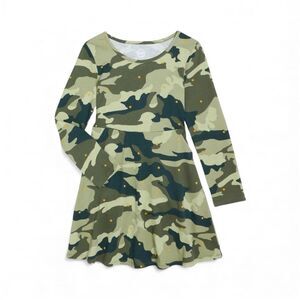 Wonder Nation Green Camouflage Kids Dress